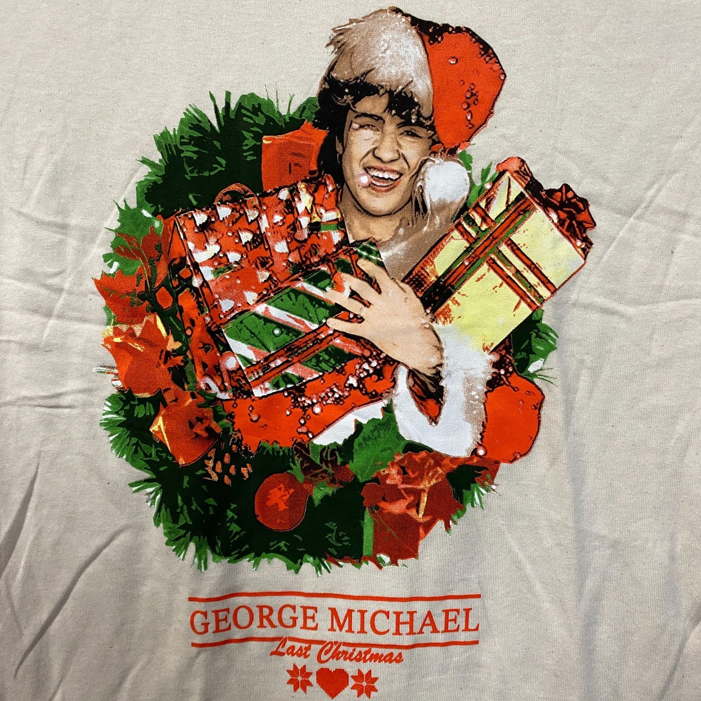 George Michael Last Christmas Portrait T-Shirt Small