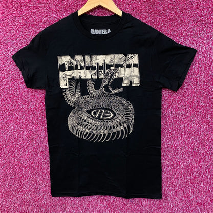 Pantera Cowboys From Hell Snake Skeleton Heavy Metal Graphic T-Shirt Small