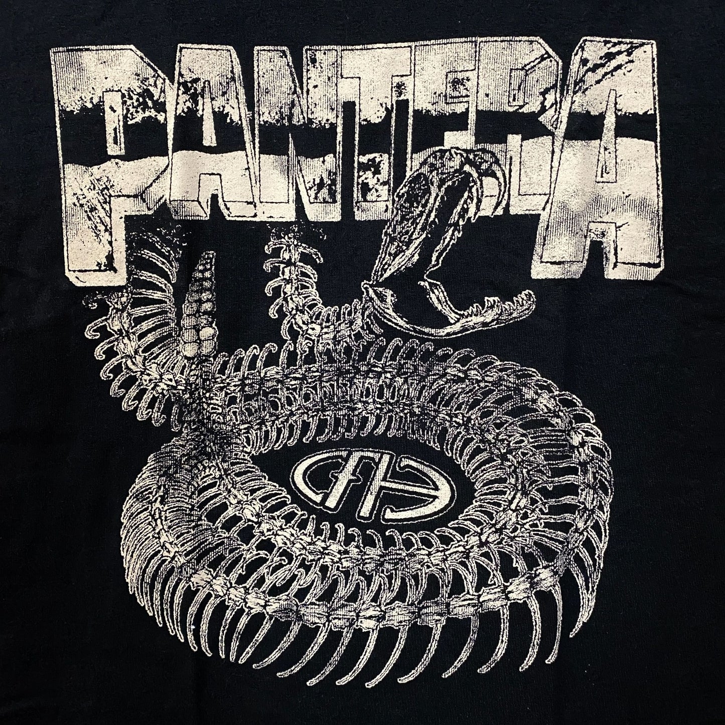 Pantera Cowboys From Hell Snake Skeleton Heavy Metal Graphic T-Shirt Small