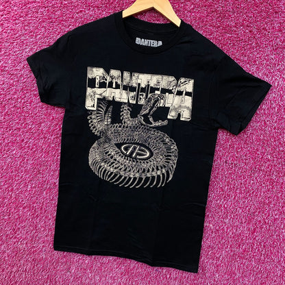Pantera Cowboys From Hell Snake Skeleton Heavy Metal Graphic T-Shirt Small