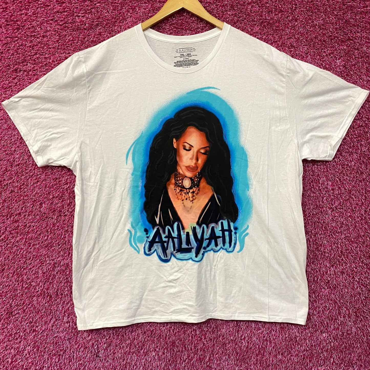 Aaliyah Airbrush Queen of Urban Pop Self-titled Album T-Shirt 3XL