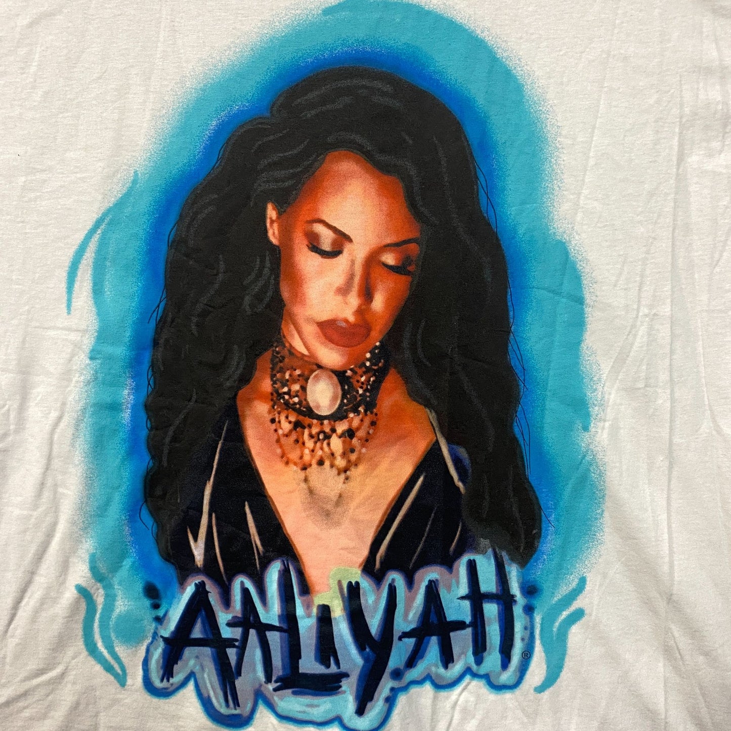 Aaliyah Airbrush Queen of Urban Pop Self-titled Album T-Shirt 3XL