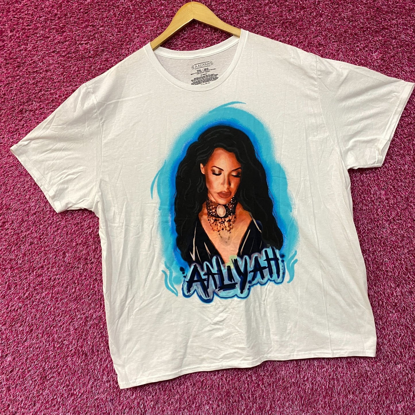 Aaliyah Airbrush Queen of Urban Pop Self-titled Album T-Shirt 3XL