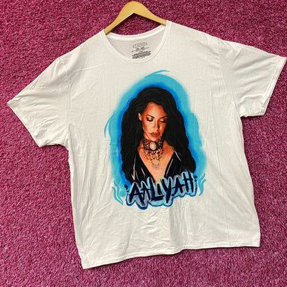 Aaliyah Airbrush Queen of Urban Pop Self-titled Album T-Shirt 3XL