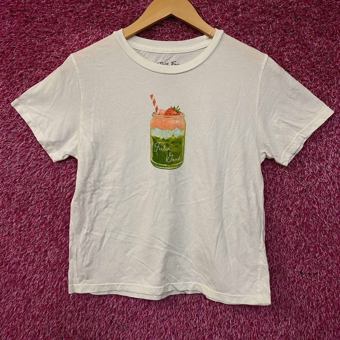 Junk Food Feelin Goof Matcha Graphic Crop Top Large
