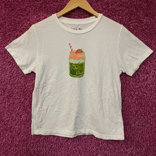 Junk Food Feelin Goof Matcha Graphic Crop Top Large