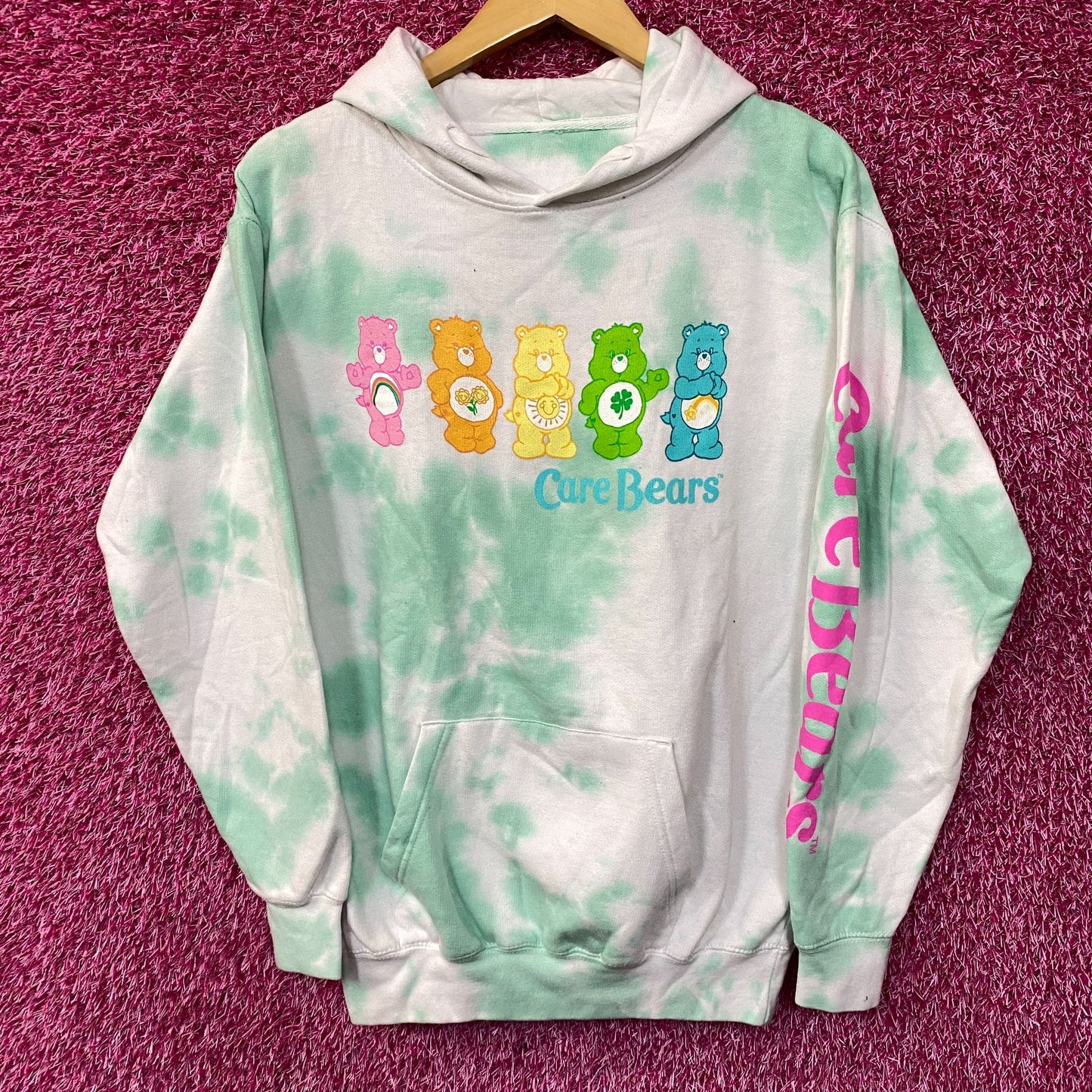 The Original Carebears tiedye Hoodie size Medium