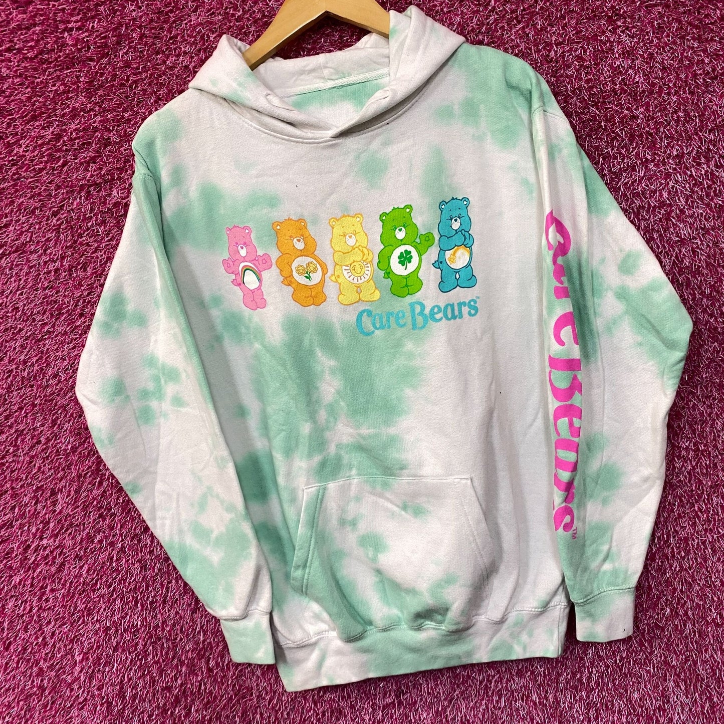 The Original Carebears tiedye Hoodie size Medium