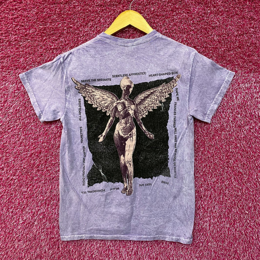 Nirvana In Utero Album Art & Track-listing Grunge Band Tee S