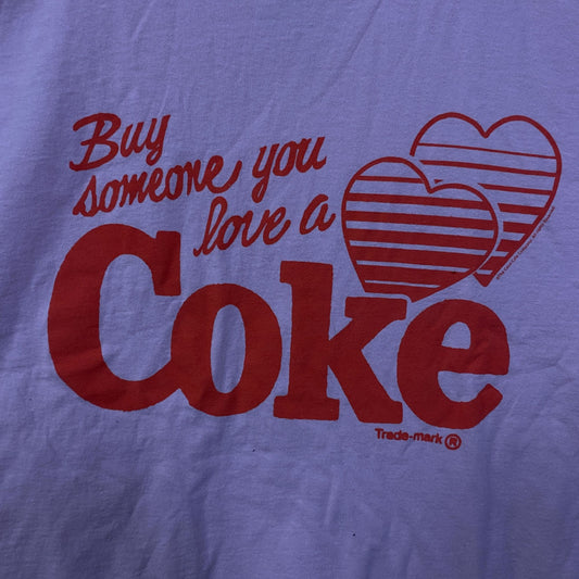 Coca-Cola Share Hearts Coke Pink Graphic T-Shirt Medium