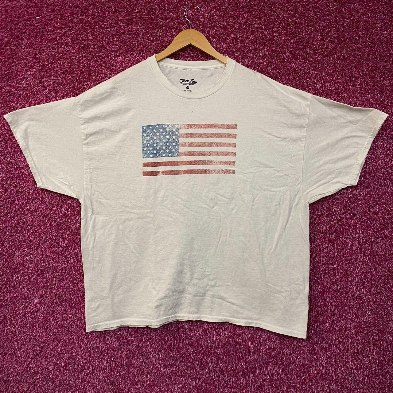 Junk Food Brand Distressed American Flag Graphic T-Shirt 2XL