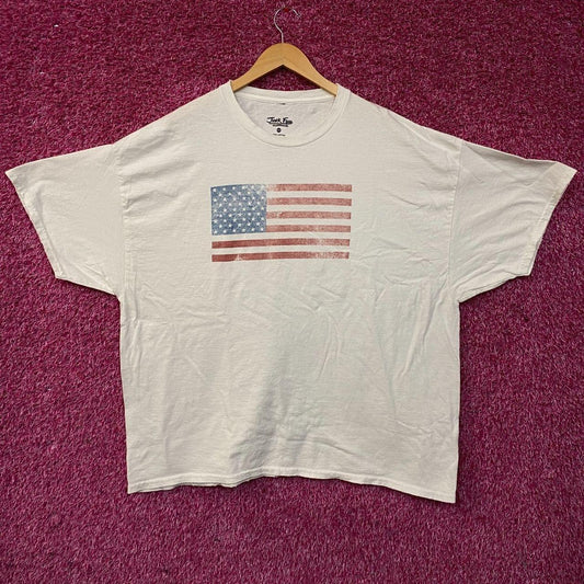 Junk Food Brand Distressed American Flag Graphic T-Shirt 2XL