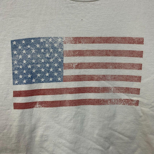 Junk Food Brand Distressed American Flag Graphic T-Shirt 2XL