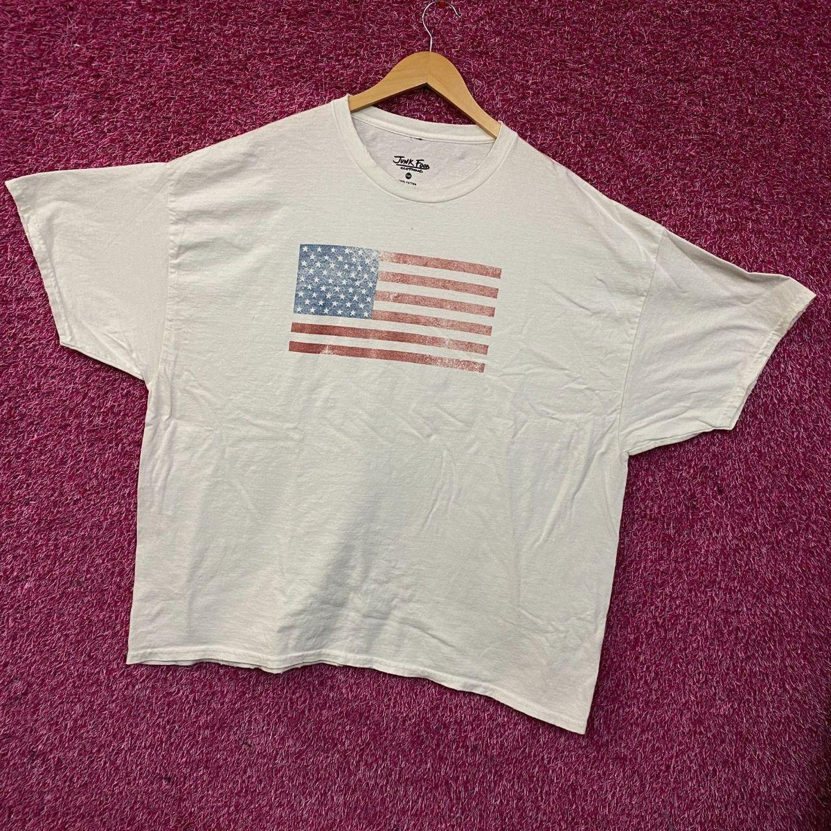 Junk Food Brand Distressed American Flag Graphic T-Shirt 2XL