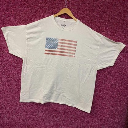 Junk Food Brand Distressed American Flag Graphic T-Shirt 2XL