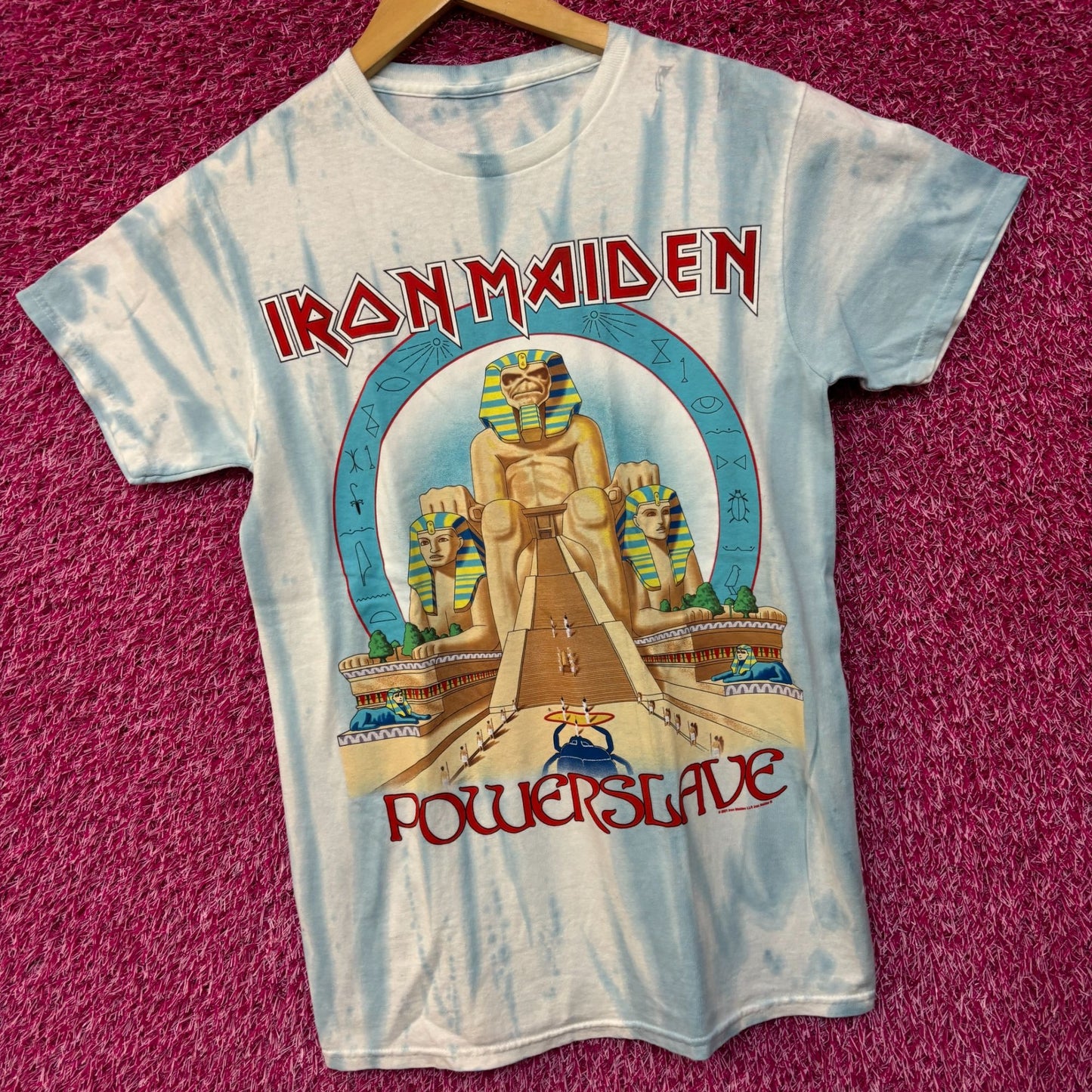 Iron Maiden Powerslave Album Art Heavy Metal Band Tie Dye S