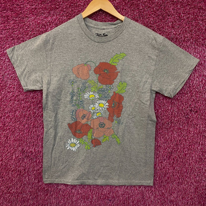 Junk Food Flowers Cotton Graphic T-Shirt Small