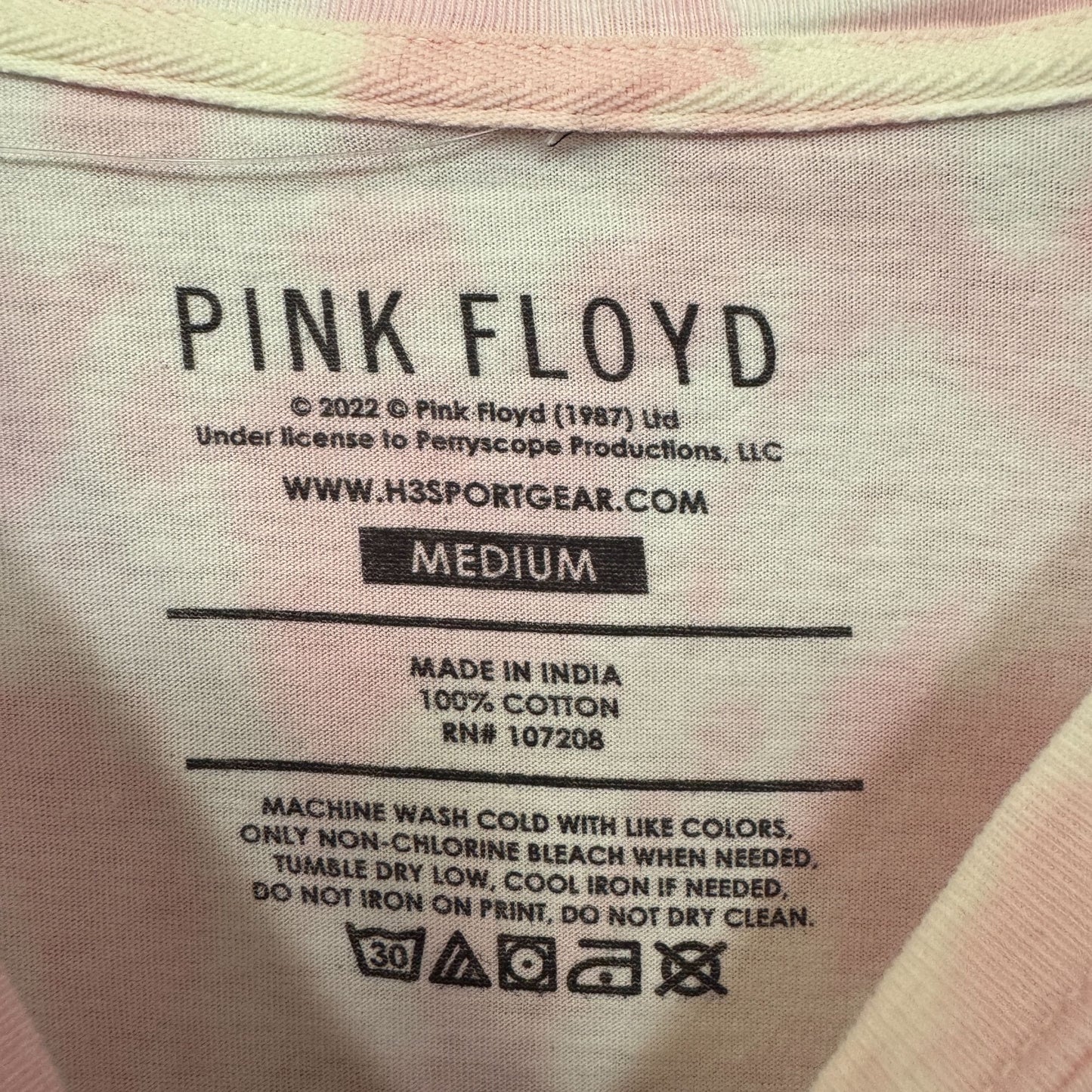 Pink Floyd Dark Side of the Moon Psychedelic Band Tie Dye M