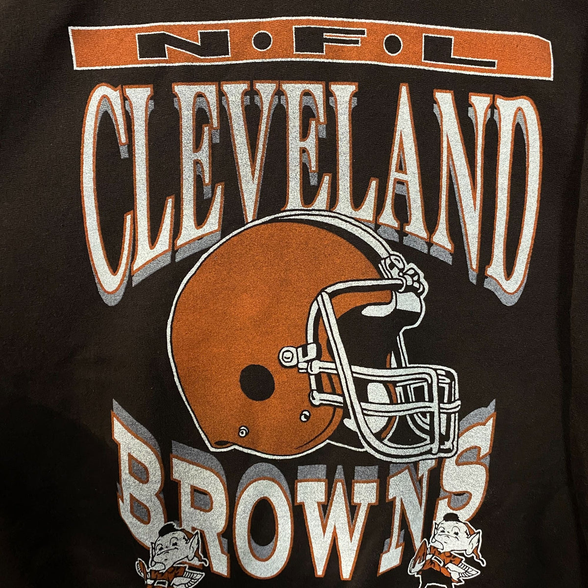 Junk Food Clothing Cleveland Browns Helmet Flea Market Crew Fleece Sweatshirt Small