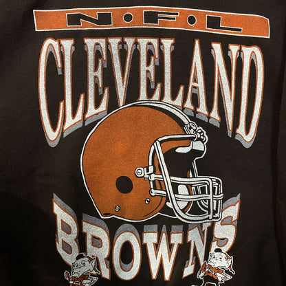 Junk Food Clothing Cleveland Browns Helmet Flea Market Crew Fleece Sweatshirt Small