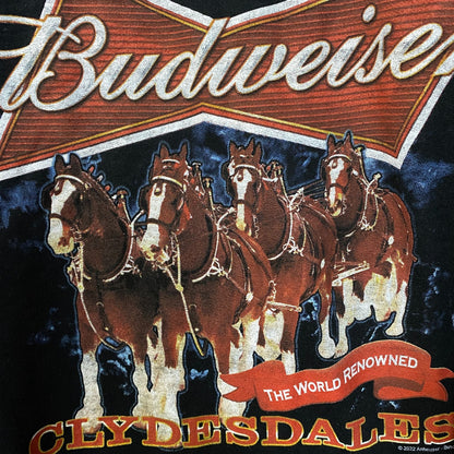 Junk Food Budweiser Clydesdales Beer Crewneck Sweater Medium