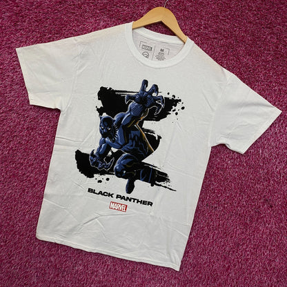 Marvel Comic Black Panther Big Print Graphic T-Shirt Medium