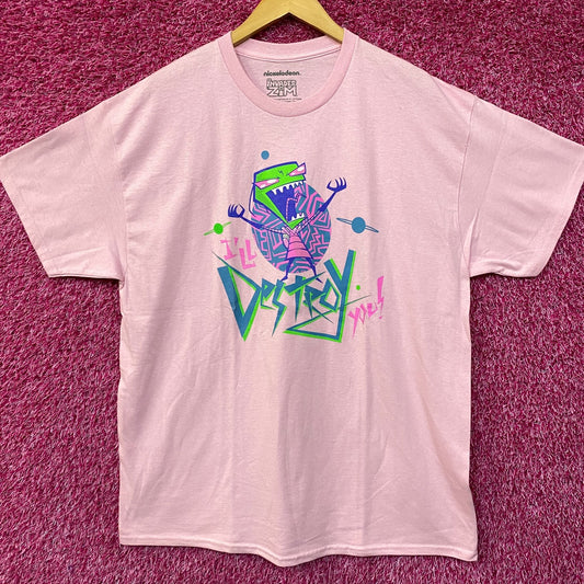Nickelodeon Invader Zim I'll Destroy You T-Shirt Size Extra Large