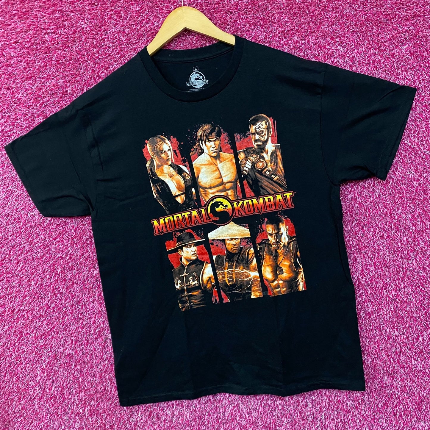 Mortal Combat Character Grid Design Video Game T-Shirt Large