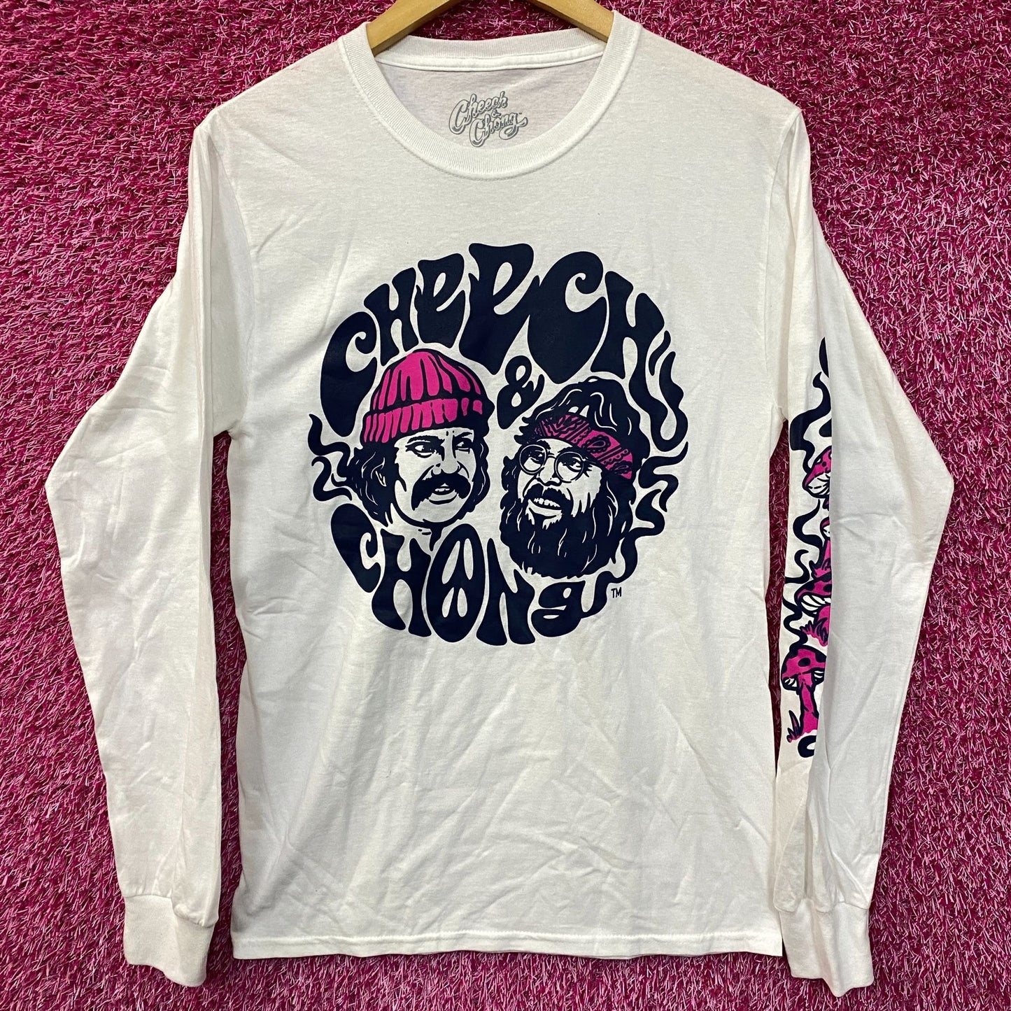 Cheech & Chong Abstract Duo Graphic T-Shirt Small