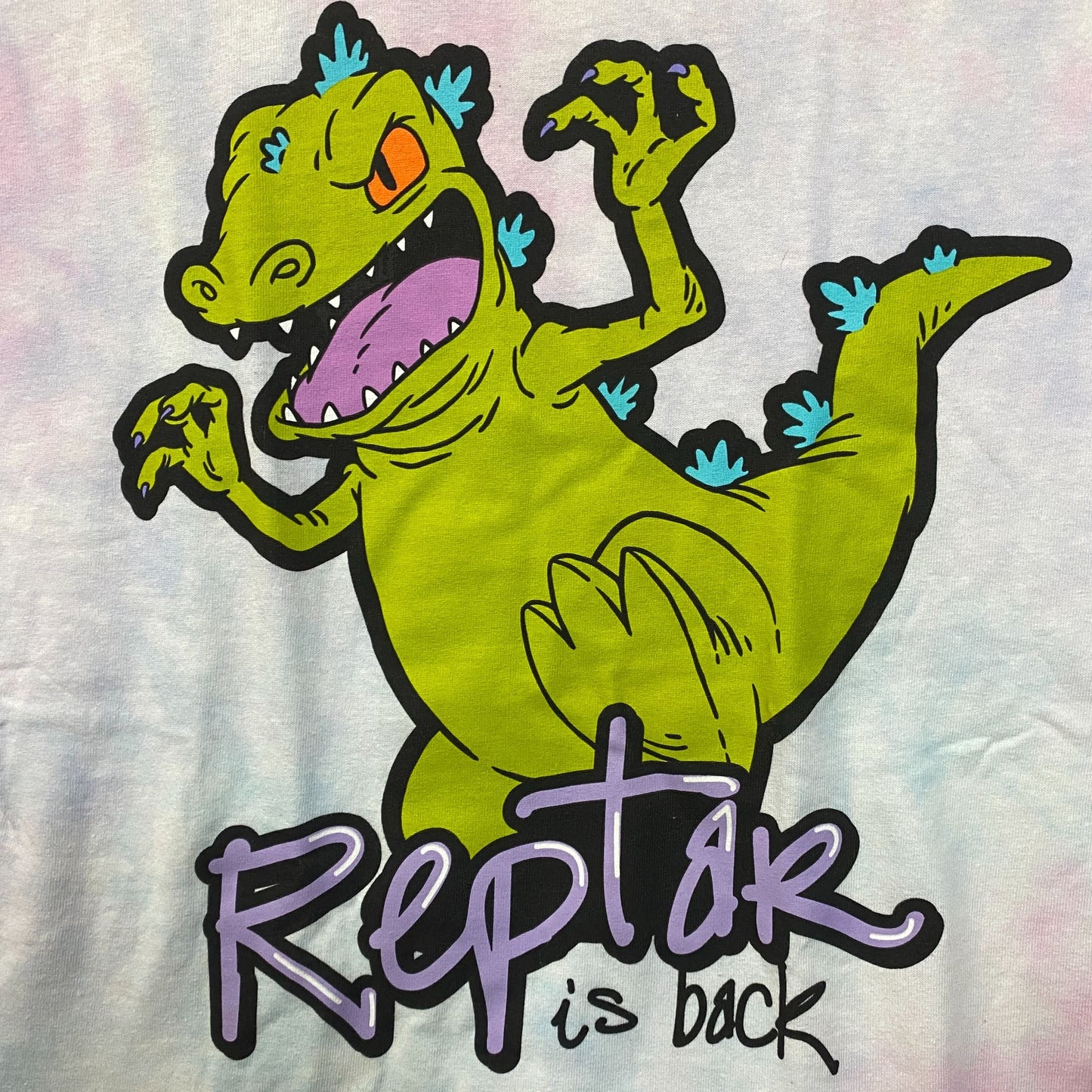 Nickelodeon Rugrats Reptar Is Back Graphic Tie-Dye T-Shirt Small