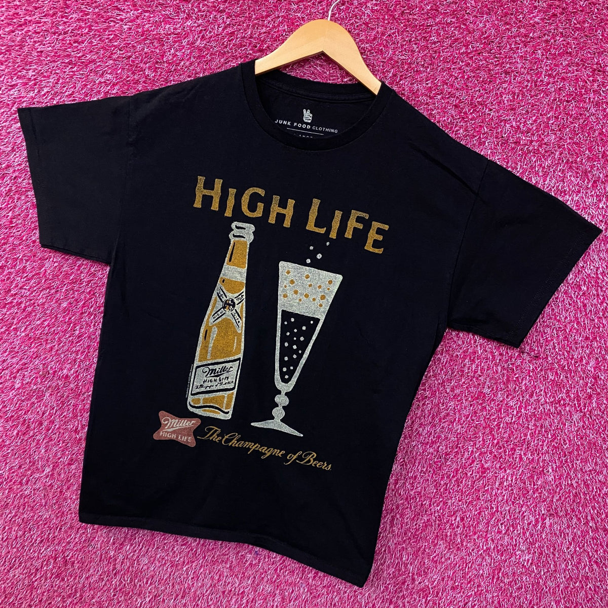 Junk Food Clothing Miller High Life Graphic T-Shirt Medium
