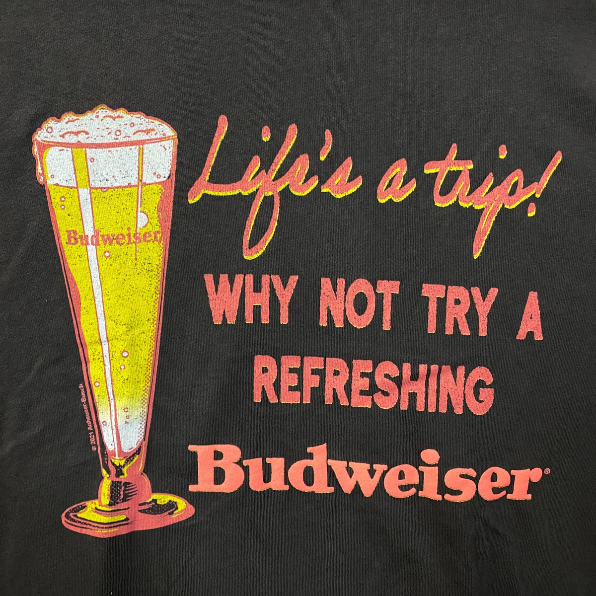 Junk Food Budweiser Life's a Trip Vintage Style Graphic T-Shirt XL