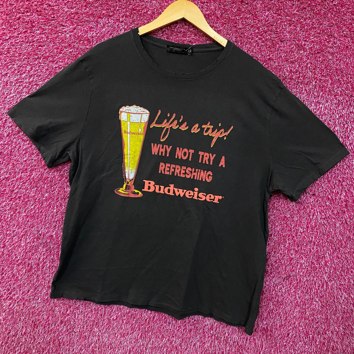 Junk Food Budweiser Life's a Trip Vintage Style Graphic T-Shirt XL