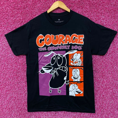 Courage The Cowardly Dog Grid Design Retro Style Classic Cartoon T-Shirt Medium