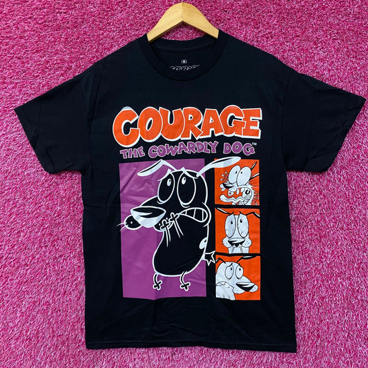 Courage The Cowardly Dog Grid Design Retro Style Classic Cartoon T-Shirt Medium