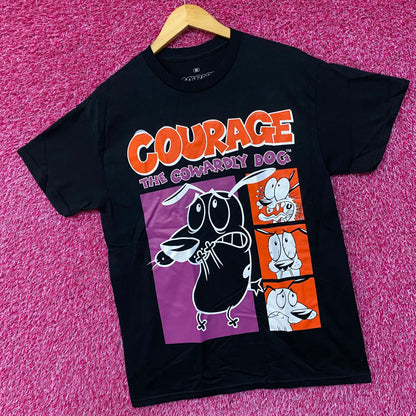 Courage The Cowardly Dog Grid Design Retro Style Classic Cartoon T-Shirt Medium