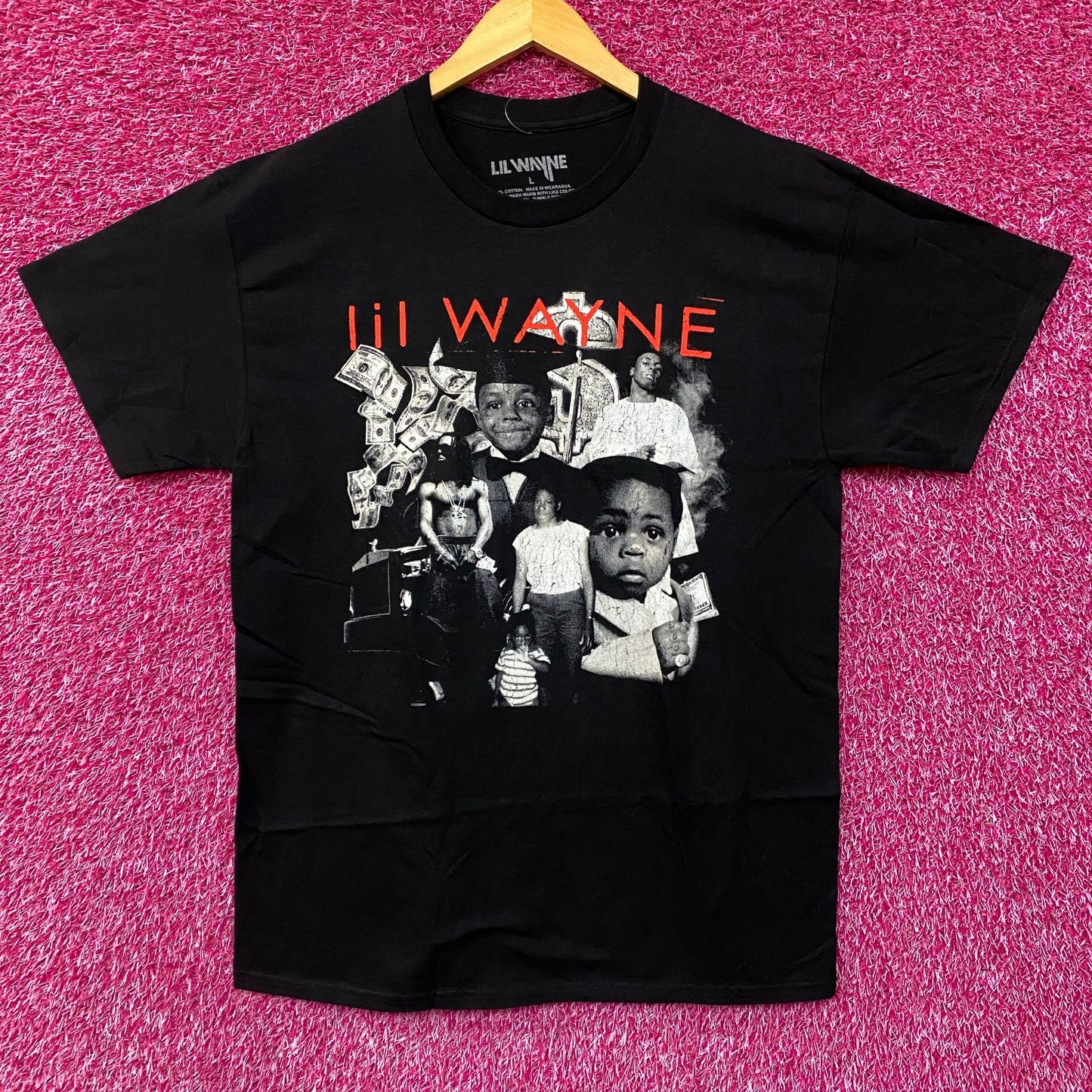 Lil Wayne The Carter Album Covers Graphic Design T-shirt Large