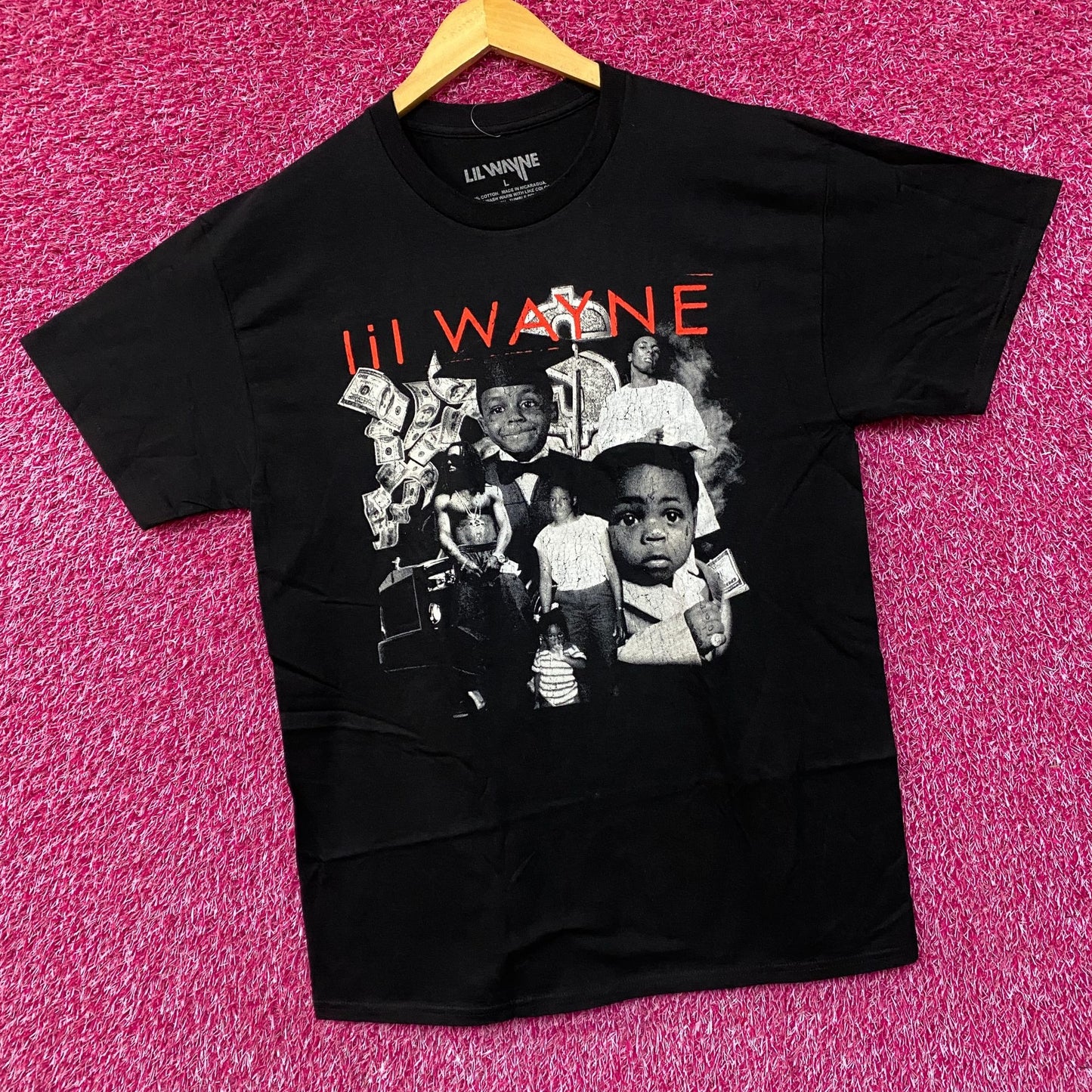 Lil Wayne The Carter Album Covers Graphic Design T-shirt Large