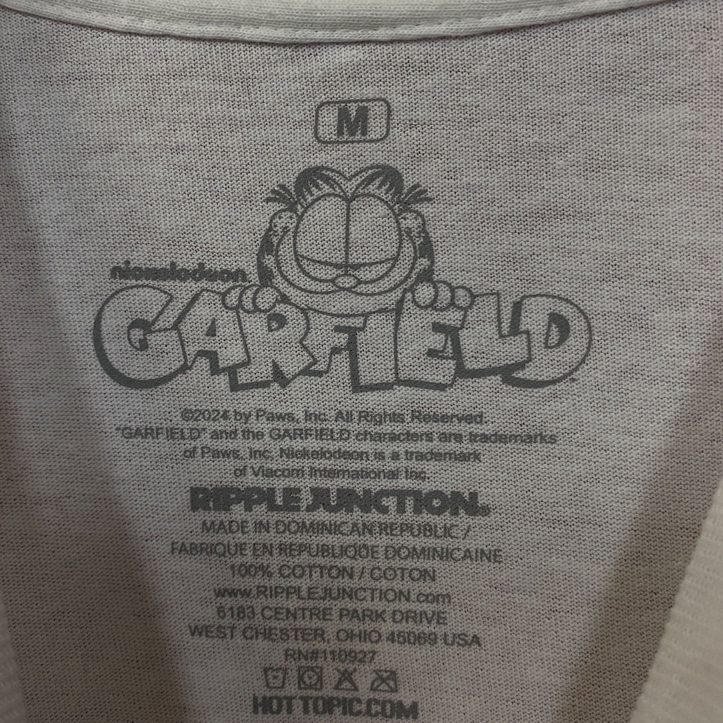 Garfield Trick Or Treat Cartoon Graphic T-Shirt Medium