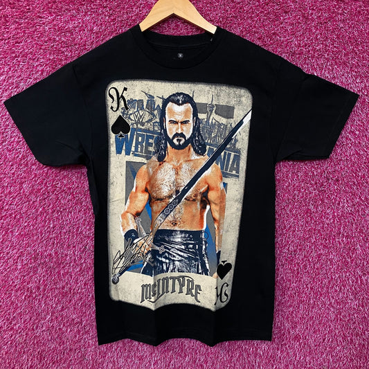 WWE Drew McIntyre WrestleMania Card Graphic T-Shirt Medium