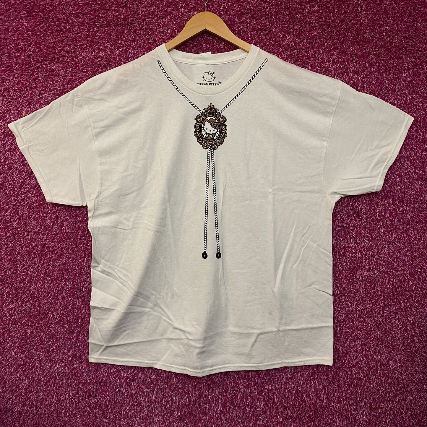 Sanrio Hello Kitty Bolo Tie Cute Graphic T-Shirt Large 2XL