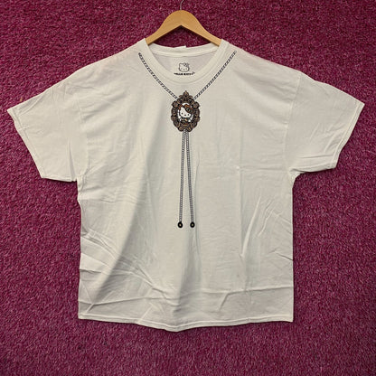 Sanrio Hello Kitty Bolo Tie Cute Graphic T-Shirt Large 2XL