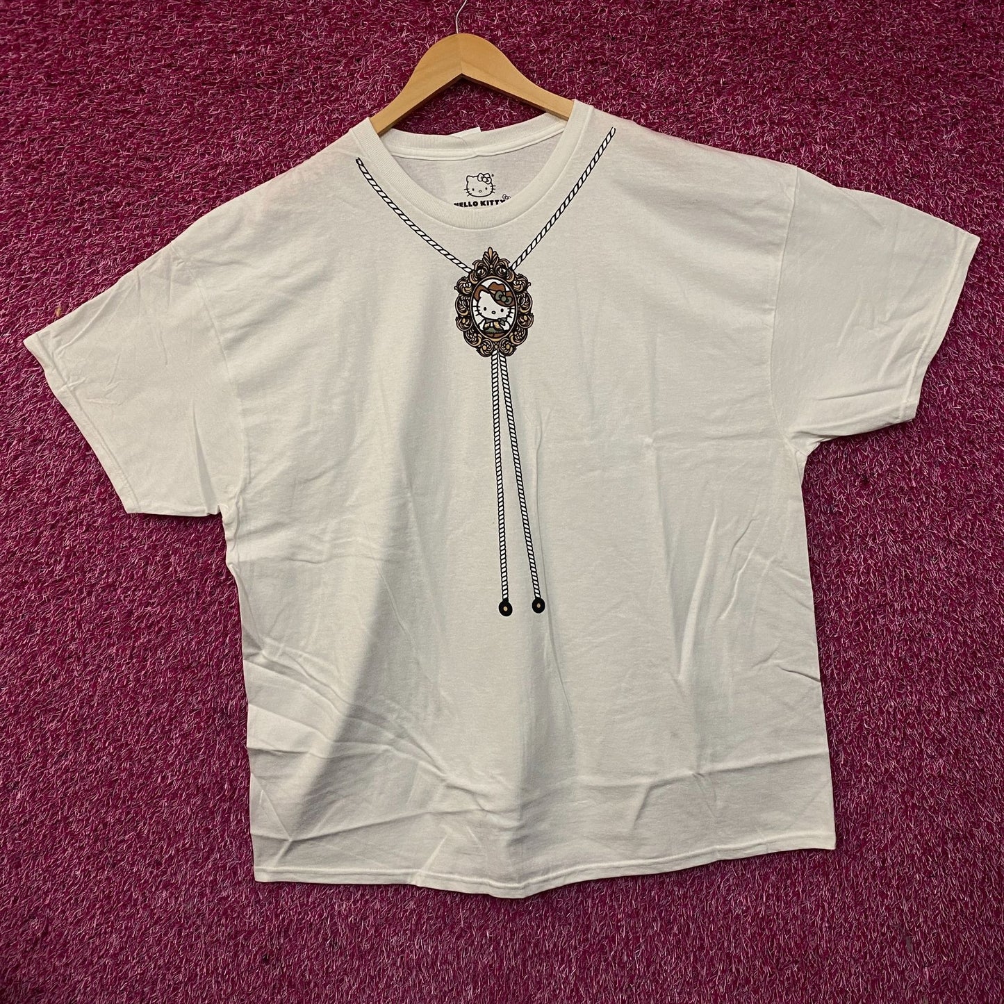 Sanrio Hello Kitty Bolo Tie Cute Graphic T-Shirt Large 2XL