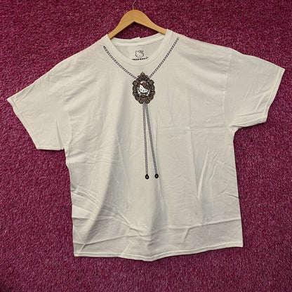Sanrio Hello Kitty Bolo Tie Cute Graphic T-Shirt Large 2XL