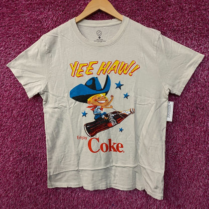Coca-Cola Cowboy Yee Haw Retro Graphic T-Shirt Medium