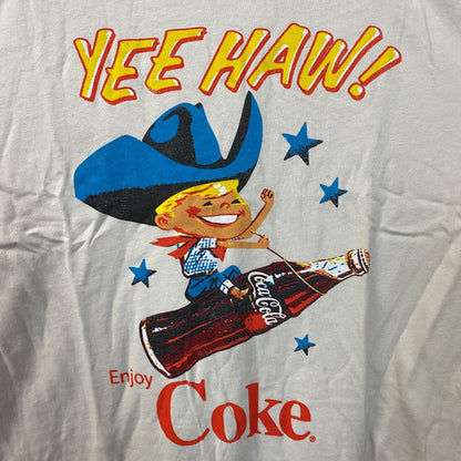 Coca-Cola Cowboy Yee Haw Retro Graphic T-Shirt Medium
