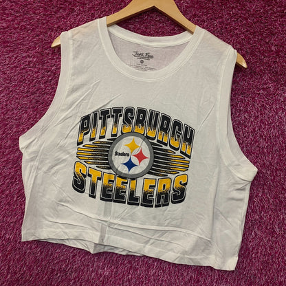 Junk Food Pittsburgh Steelers Football Cropped Sleeveless T-Shirt 2XL