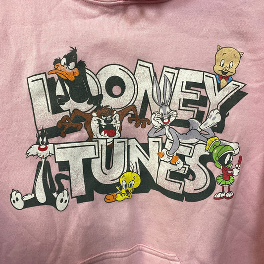 Looney Tunes That's All Folks Classic Cartoons Graphic Hoodie Small