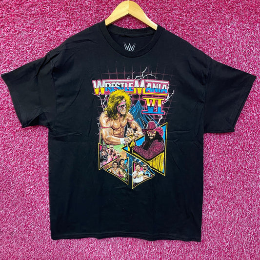 WWE WrestleMania VI Ultimare Warrior Randy Savage Retro Style T-Shirt XL