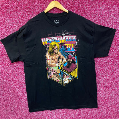 WWE WrestleMania VI Ultimare Warrior Randy Savage Retro Style T-Shirt XL